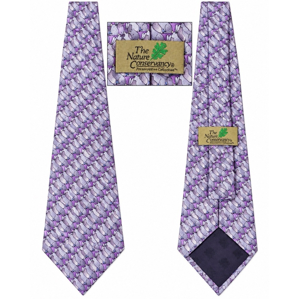 The Nature Conservancy Scrub Hare 100% Silk Necktie Rabbit Wildlife Novelty Tie